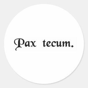 Sticker Rond Que la paix soit avec vous.