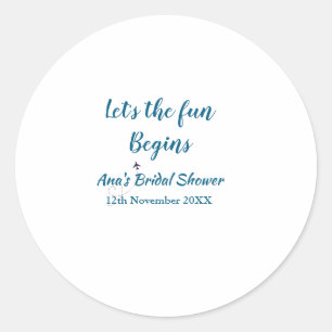 Sticker Rond que l'aventure commence enterrement de vie de jeun