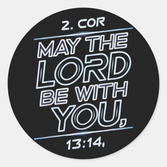Sticker Rond Que le Seigneur soit avec vous  (Devant)