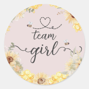 Sticker Rond Que sera le bébé abeilles Genre Révélation Signal