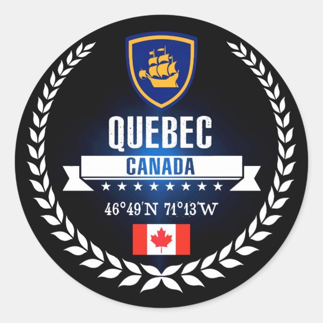 Sticker Rond Québec (Devant)