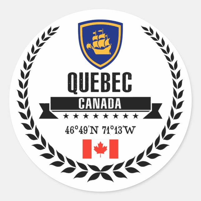 Sticker Rond Québec (Devant)