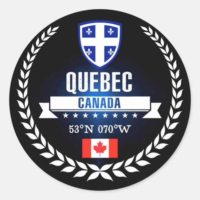 Sticker Rond Québec (Devant)