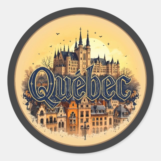 Sticker Rond Québec Canada (Devant)