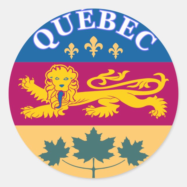 Sticker Rond Québec, La Belle Province (Devant)
