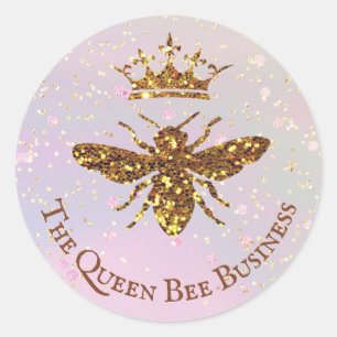 sticker rond Queen Bee
