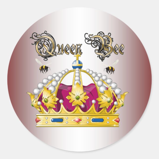 Sticker Rond Queen Bee #2 (Devant)