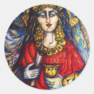 Sticker Rond Queen Esther