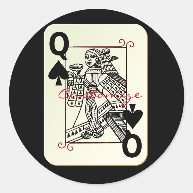 Sticker Rond Queen of Spades Thunder_Cove (Devant)