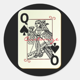 Sticker Rond Queen of Spades Thunder_Cove