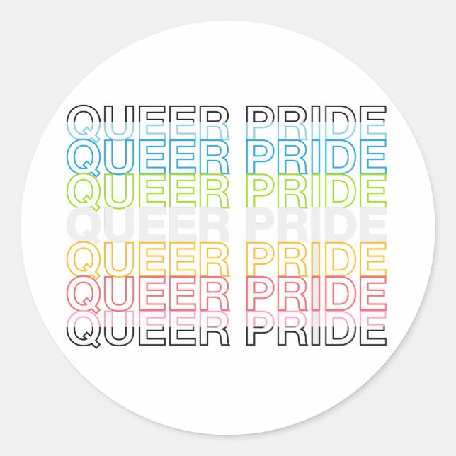 Sticker Rond Queer Pride (Devant)