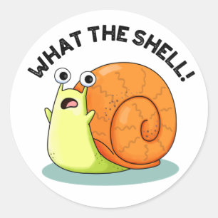 Sticker Rond Quel drôle de jeu d'escargot Shell