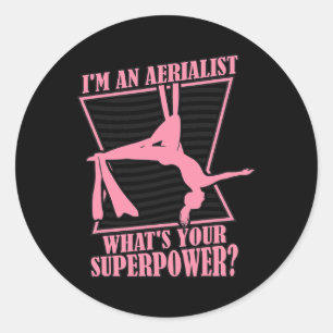 Sticker Rond Quel est votre Gymnastique de superpuissance Yoga
