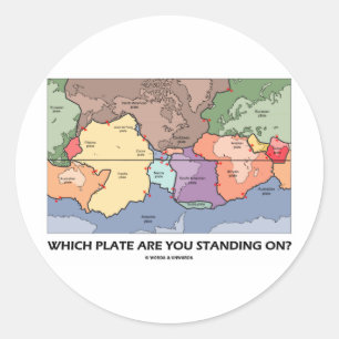Sticker Rond Quel plat vous tenez-vous dessus ? (Tectonique de