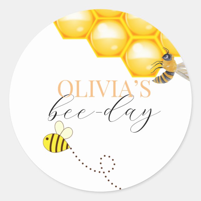 Sticker Rond Quel que soit l'âge, le thème de l'abeille (Devant)