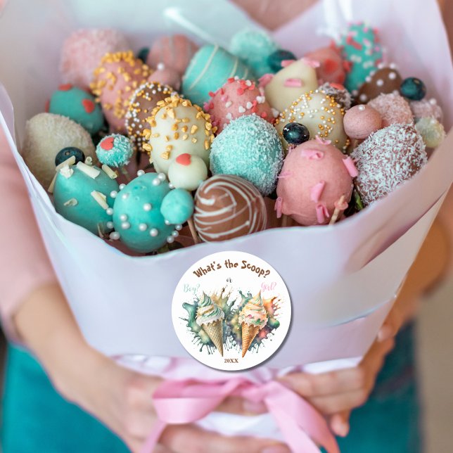 Sticker Rond Quelle est la fête de la Révélation de genre Scoop (Créateur téléchargé)