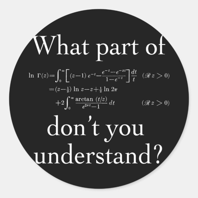 Sticker Rond Quelle partie de... Blanc sur foncé (Devant)