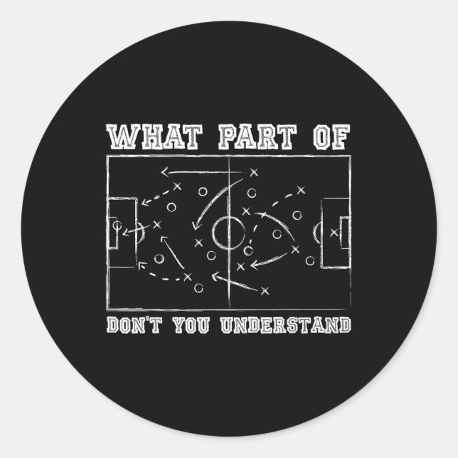 Sticker Rond Quelle partie de Ne Comprenez-Vous Pas Coach De Fo (Devant)