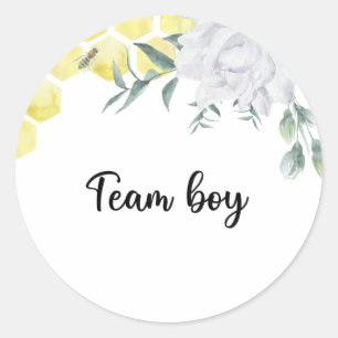 Sticker Rond Quelle sera l'équipe du bébé abeille garçon
