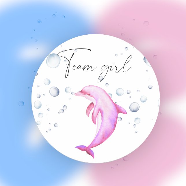 Sticker Rond Quelle sera l'équipe fille bébé (Créateur téléchargé)