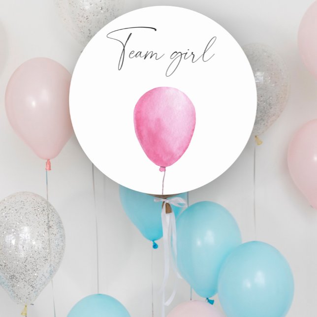 Sticker Rond Quelle sera l'équipe fille du bébé (Créateur téléchargé)