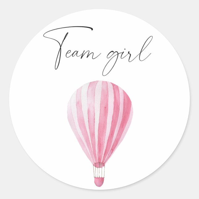 Sticker Rond Quelle sera l'équipe fille du bébé (Devant)