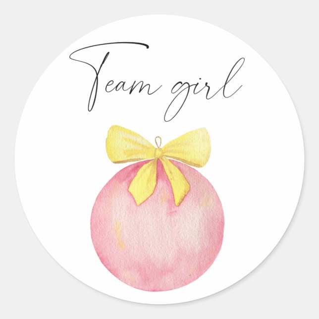 Sticker Rond Quelle sera l'équipe fille pour bébé (Devant)