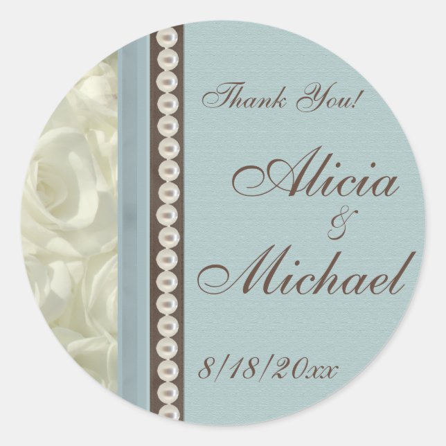 Sticker Rond Quelque chose de bleu (Devant)