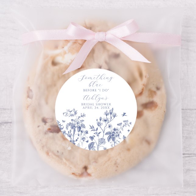 Sticker Rond Quelque chose de bleu avant de faire Fête des mari (Créateur téléchargé)