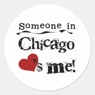 Sticker Rond Quelqu'un à Chicago