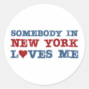 Sticker Rond Quelqu'un à New York m'aime
