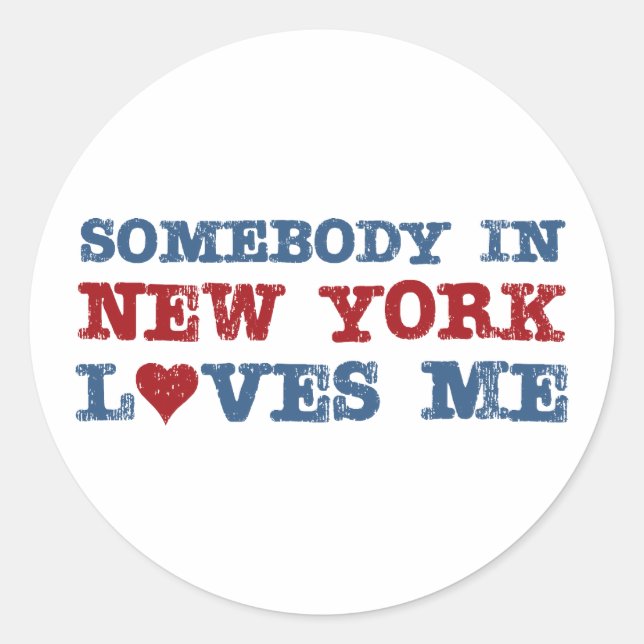 Sticker Rond Quelqu'un à New York m'aime (Devant)