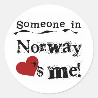 Sticker Rond Quelqu'Un En Norvège M'Aime