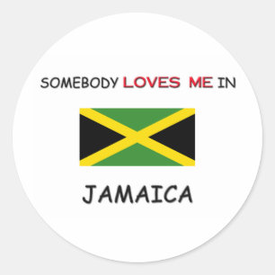 Sticker Rond Quelqu'un m'aime JAMAÏQUE