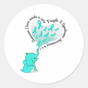 Sticker Rond Quelqu'Un Que J'Aime A Besoin D'Un Cure Fragile Sy