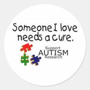 Sticker Rond Quelqu'Un Que J'Aime (Pièces De Puzzle)