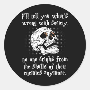 Sticker Rond Qu'est-ce qui ne va pas avec la société personne n