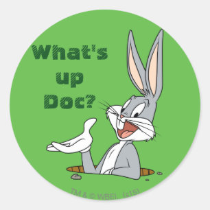 Sticker Rond QU'EST-CE QU'IL Y A DOC?™ BUGS BUNNY™ Terrier