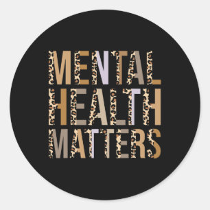 Sticker Rond Questions de santé Sensibilisation mentale des Emp