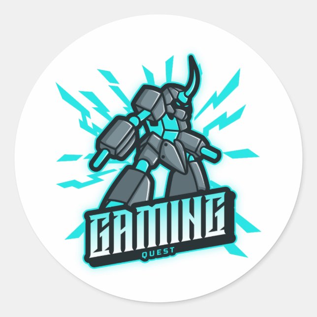 Sticker Rond Quête de jeu (Devant)
