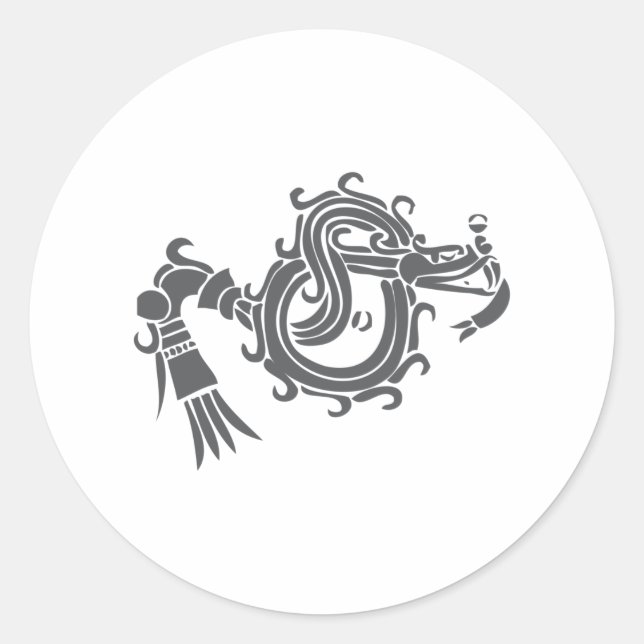 Sticker Rond Quetzalcoatl (Devant)