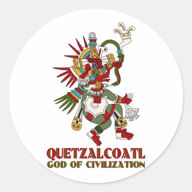 Sticker Rond Quetzalcoatl (Devant)