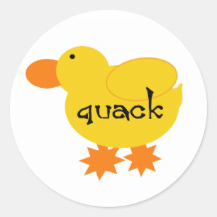 Sticker Rond Queue de canard jaune