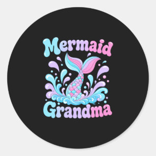 Sticker Rond Queue de sirène ludique pour hommes avec éclabouss