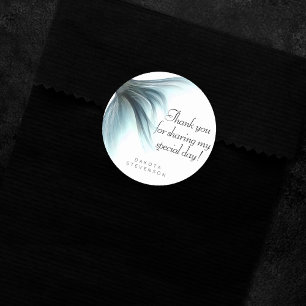 Sticker Rond Queue Mermaid Luxe Merci vert à la menthe de mer