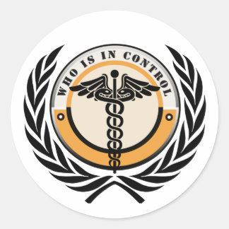 Sticker Rond Qui est dans l'autocollant de contrôle