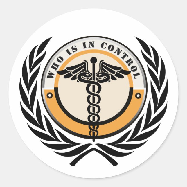 Sticker Rond Qui est dans l'autocollant de contrôle (Devant)