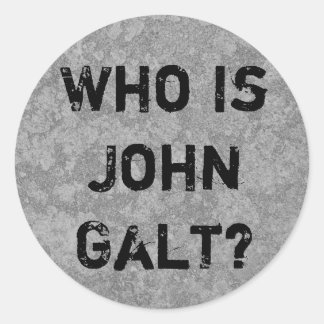 Sticker Rond Qui Est John Galt ?