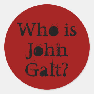 Sticker Rond Qui est John Galt ?
