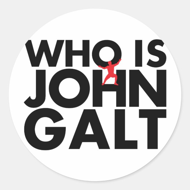 Sticker Rond Qui est John Galt (Devant)